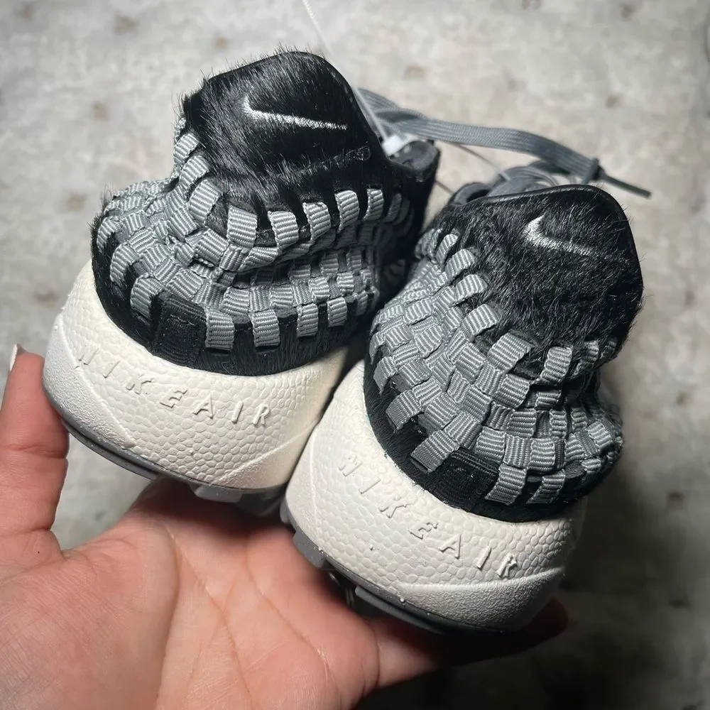 Nike | Air Footscape grosgrain-trimmed calf hair sneakers